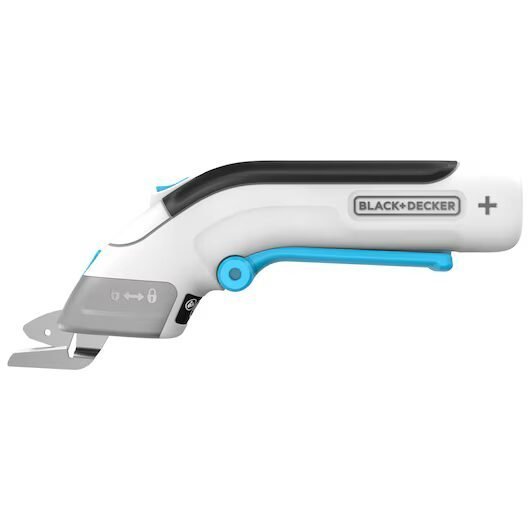 Cortadora eléctrica Black+Decker blanca y azul
