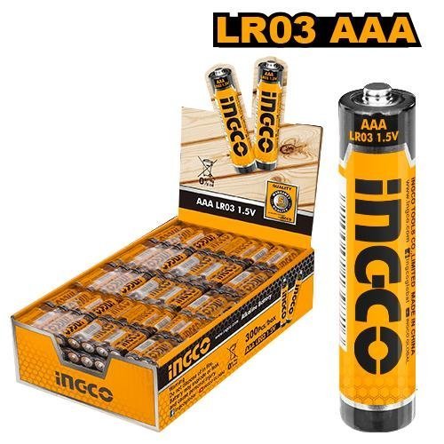 5 paquetes de 4 unidades de Pilas Alcalinas AAA INGCO 1.5V - Alta Capacidad 1300 mAh, total 20 pilas