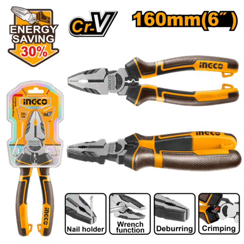 HHCP28160.png Alicates multifuncionales Ingco 160mm, ahorro energético.