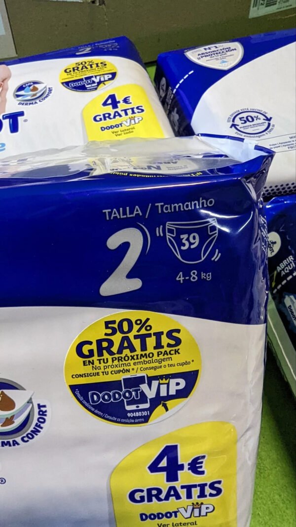 Dodot Pañales Bebé Sensitive talla 2