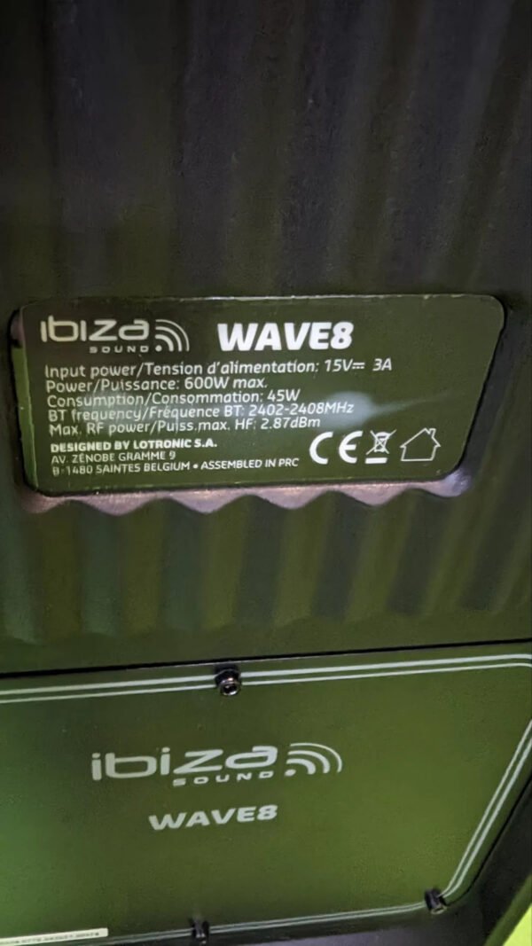 Ibiza WAVE8 Sistema de Altavoces de 600W