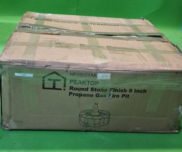 Teamson Home Mesa y Brasero de Gas Propano Redondo para Jardín