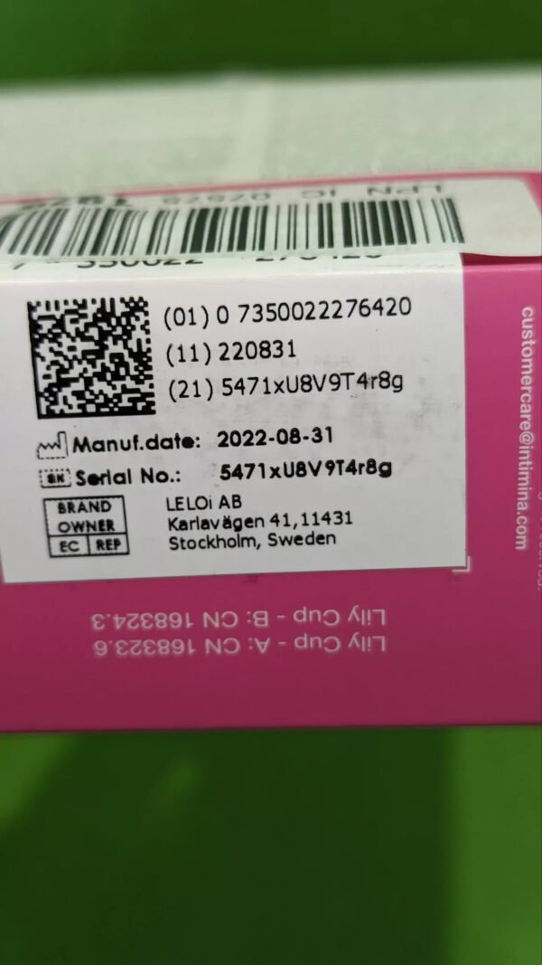 INTIMINA Lily Cup talla B Copa Menstrual Fina