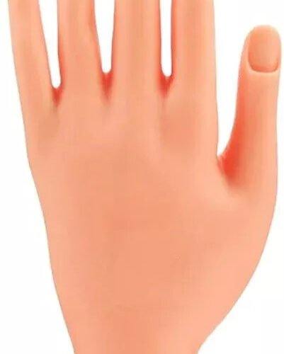 Maqueta de mano para manicura con soporte blanco