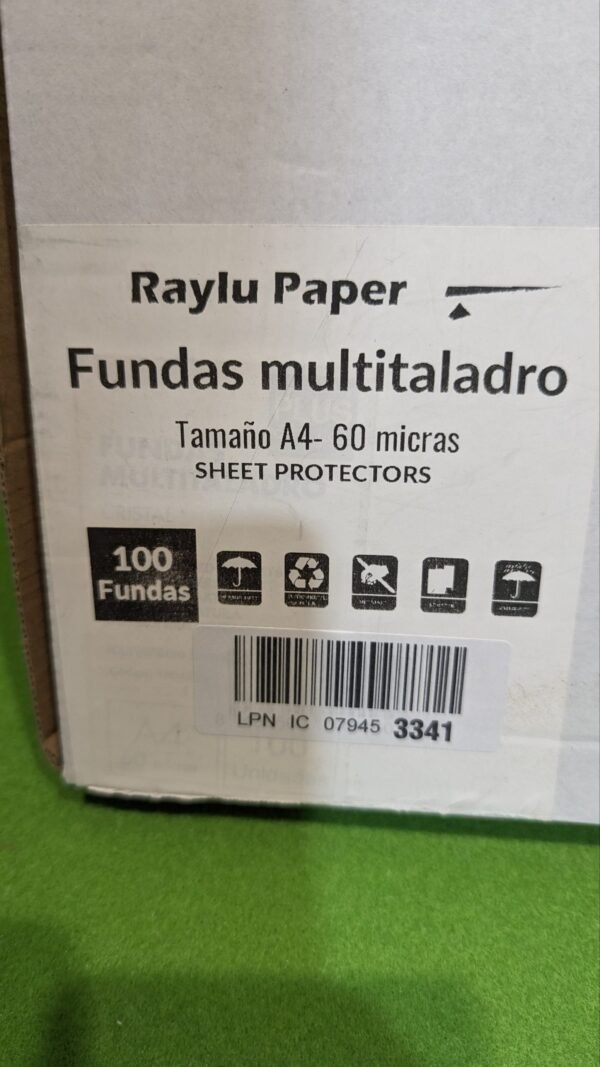 Raylu Paper Fundas multitaladro de polipropileno