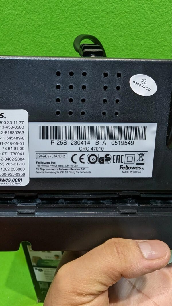 Fellowes P-25S - Trituradora de Papel