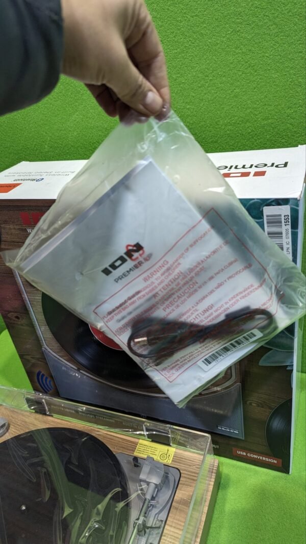 ION Audio Premier LP Tocadiscos de vinilo Bluetooth, de 3 velocidades, altavoces estéreo