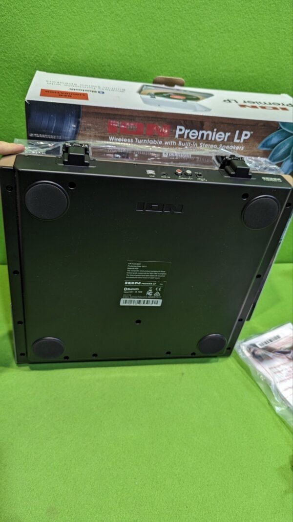 ION Audio Premier LP Tocadiscos de vinilo Bluetooth, de 3 velocidades, altavoces estéreo