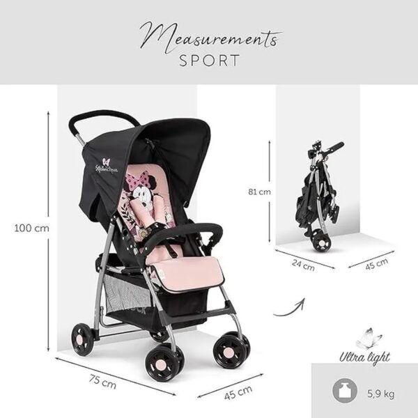 Hauck, Silla Paseo Sport, desde el Nacimiento, hasta 18 kg, Ultraligera, Carro Plegable