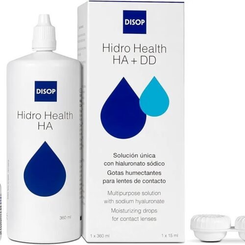 Hidro Health HA Solución Única con Ácido Hialurónico para todo Tipo de Lentes de Contacto