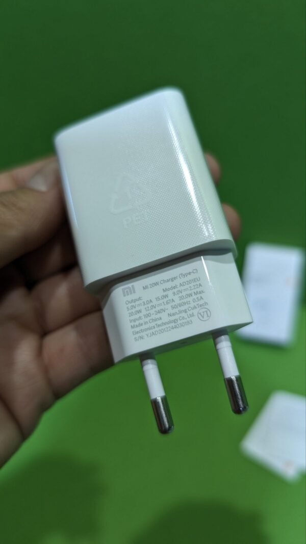 Cargador AD201EU 20W USB Tipo C Compatible con Dispositivos Xiaomi