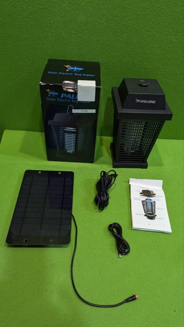 PALONE Exterminador de insectos solar de 4500 V eléctrico para exteriores