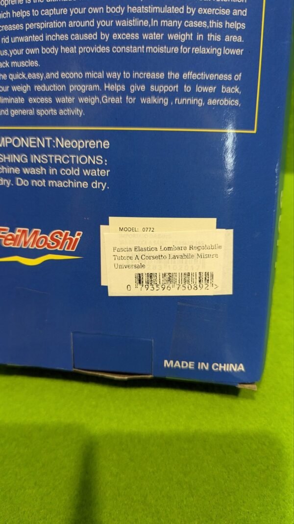 Banda elástica lumbar ajustable Corsé lavable Tamaño universal