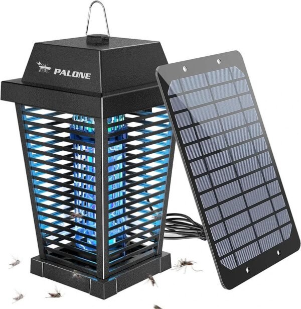 PALONE Exterminador de insectos solar de 4500 V eléctrico para exteriores