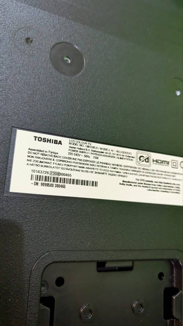 REPUESTOS TOSHIBA 40LV2E63DG Smart TV de 40"