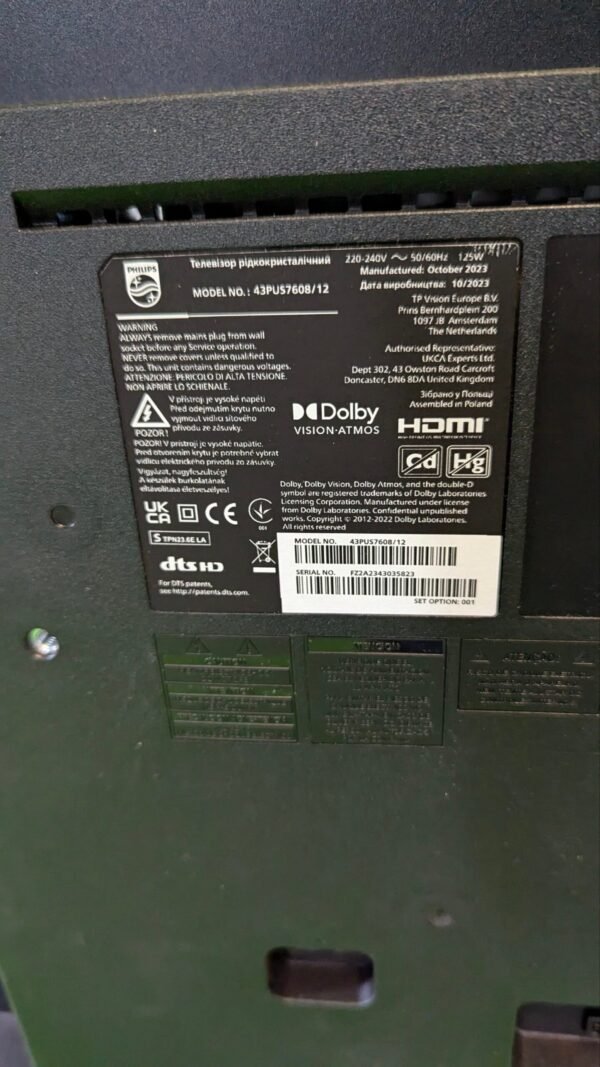 REPUESTOS Philips Smart 4K TV|PUS7608 43 Pulgadas