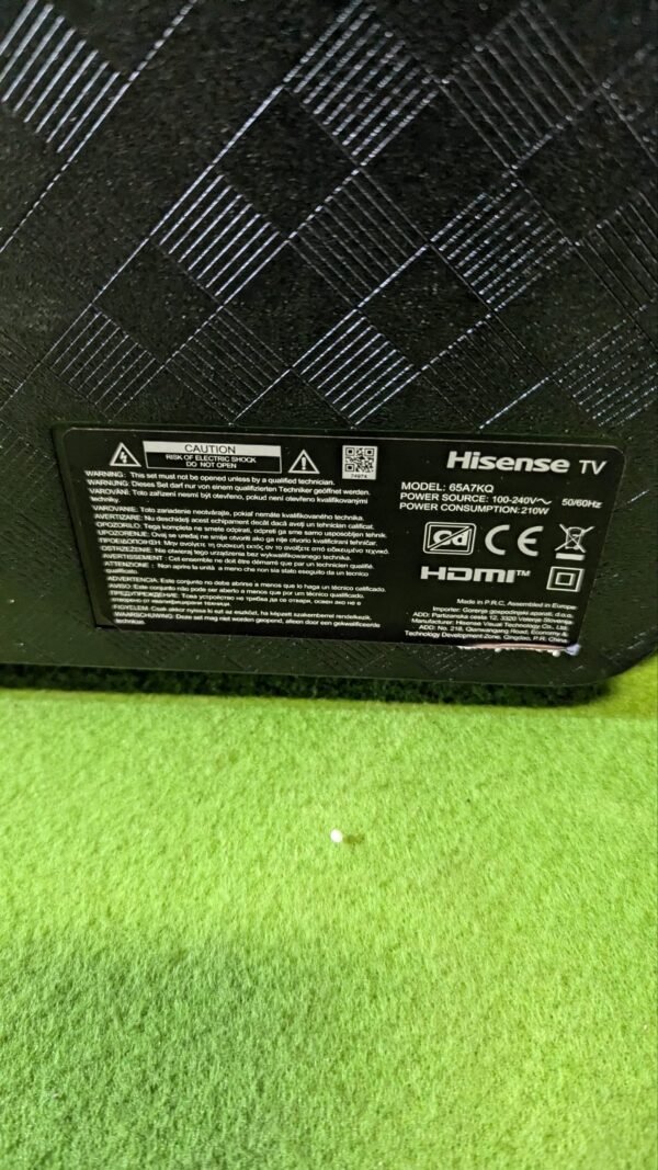 Hisense TV 65A7KQ para REPUESTO