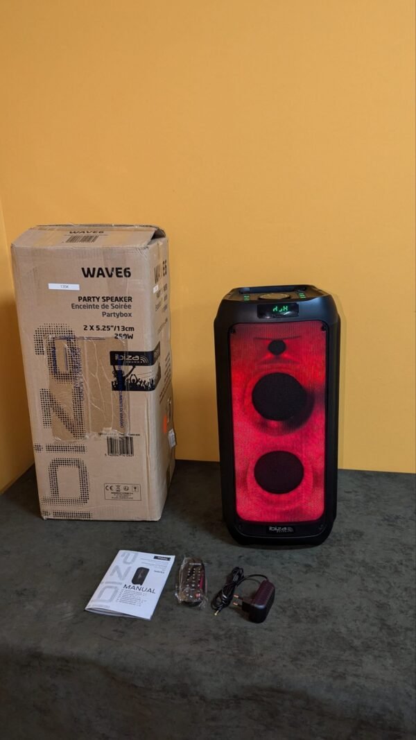 Ibiza WAVE6 Altavoz a pilas de 250W
