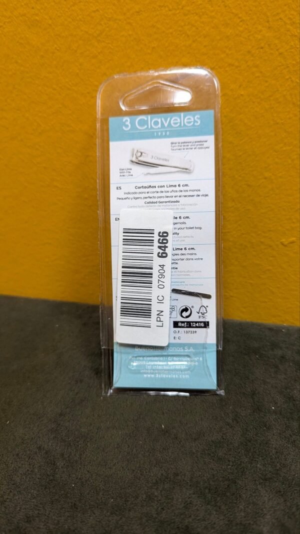 3 Claveles Cortauñas con Lima 6cm