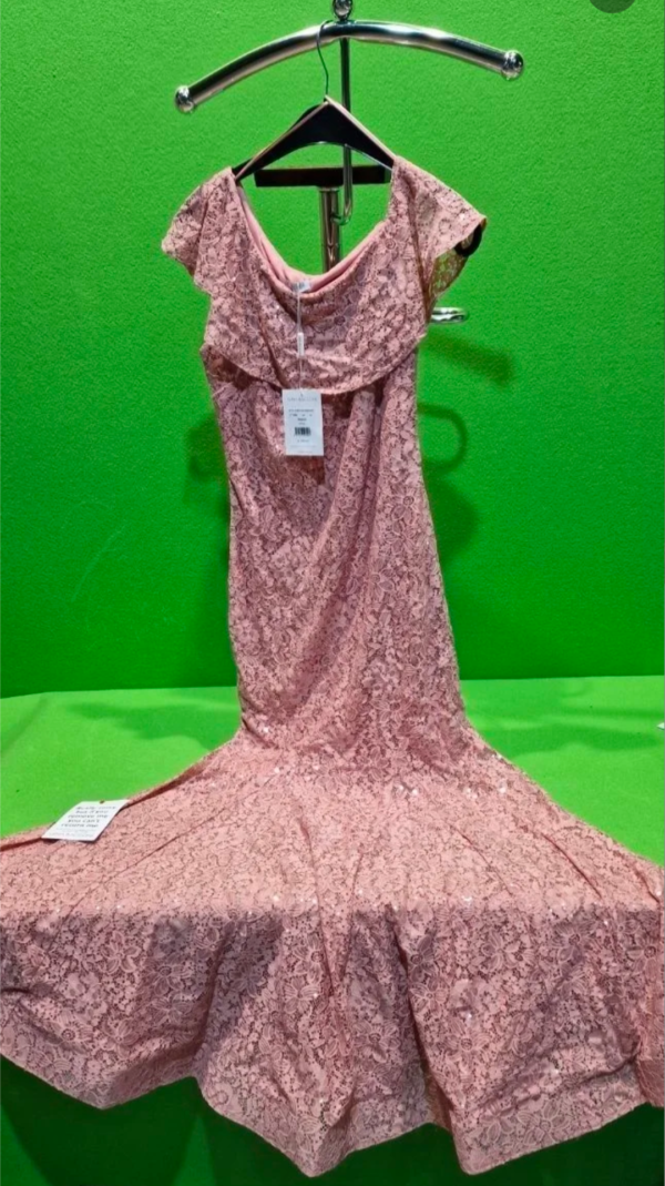 Gina Bacconi Vestido largo de encaje con lentejuelas Amara