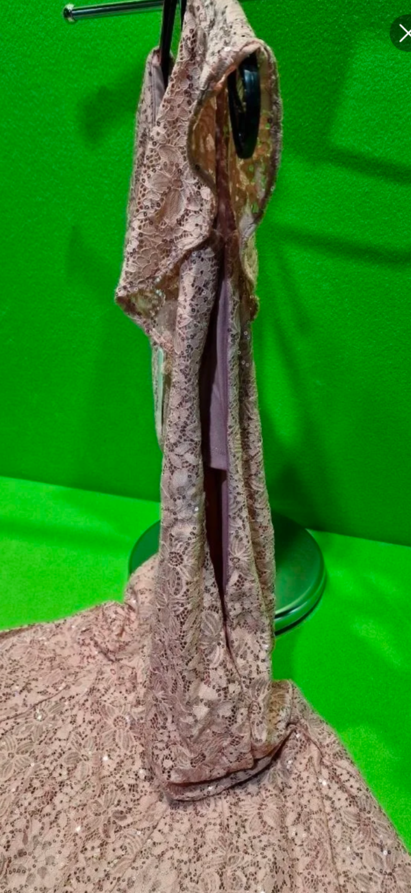 Gina Bacconi Vestido largo de encaje con lentejuelas Amara