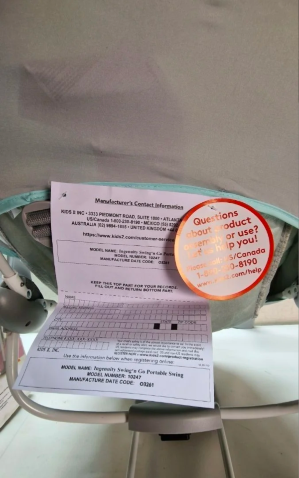 Ingenuity , columpio portátil Swing 'n Go