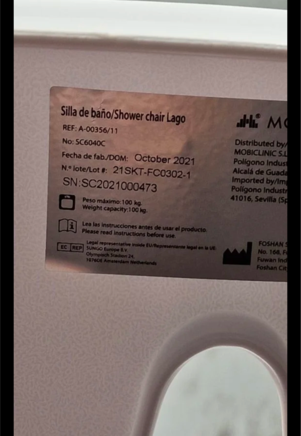 Mobiclinic, Silla de Baño Giratoria, Lago