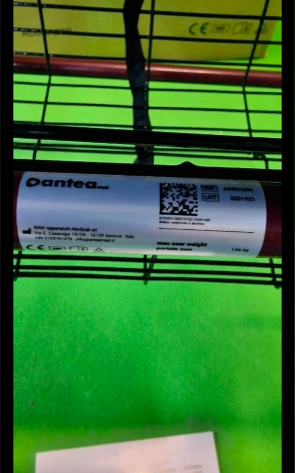 Andador de Aluminio Plegable Rojo 4 Ruedas - Andador Para Ancianos