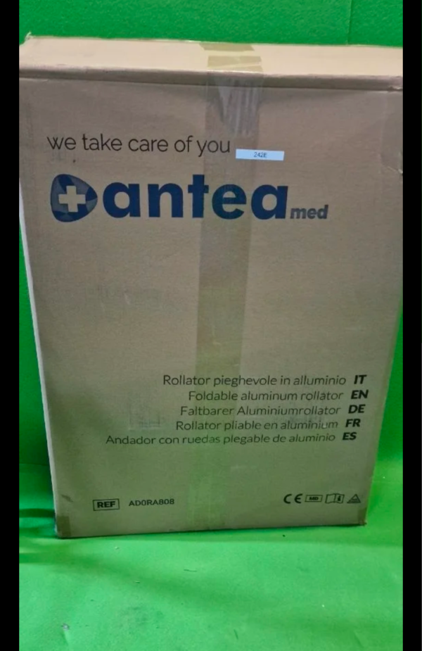 Andador de Aluminio Plegable Rojo 4 Ruedas - Andador Para Ancianos