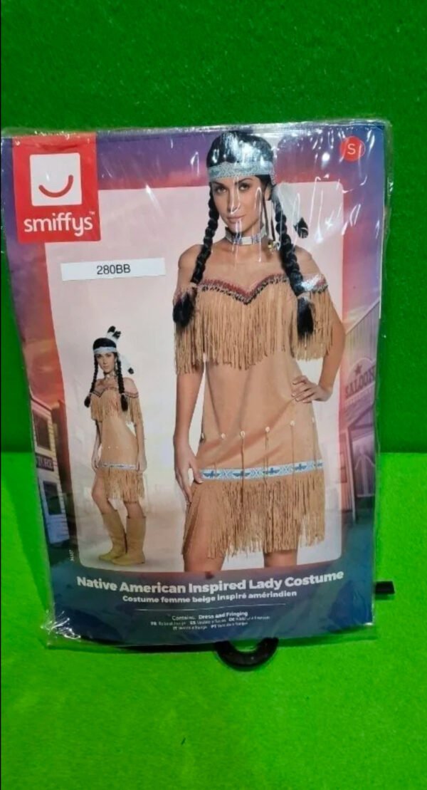 Smiffys Disfraz de Dama Inspirado por Las Americanas nativas