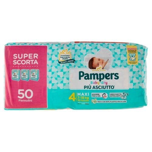 Pampers pañales talla 4  - 50 unidades