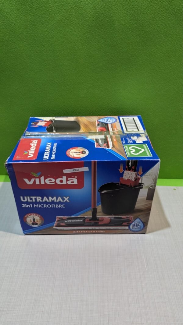 Vileda Ultramax  Mopa de microfibras para Fregar y Cubo con escurridor