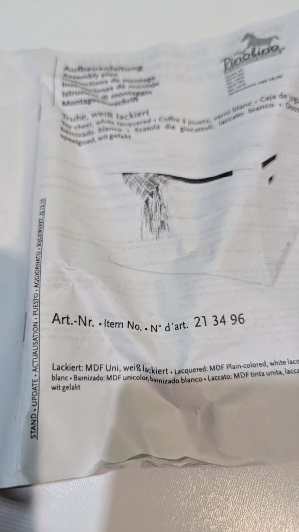 Pinolino caja de juguetes para niños tapa con compuerta