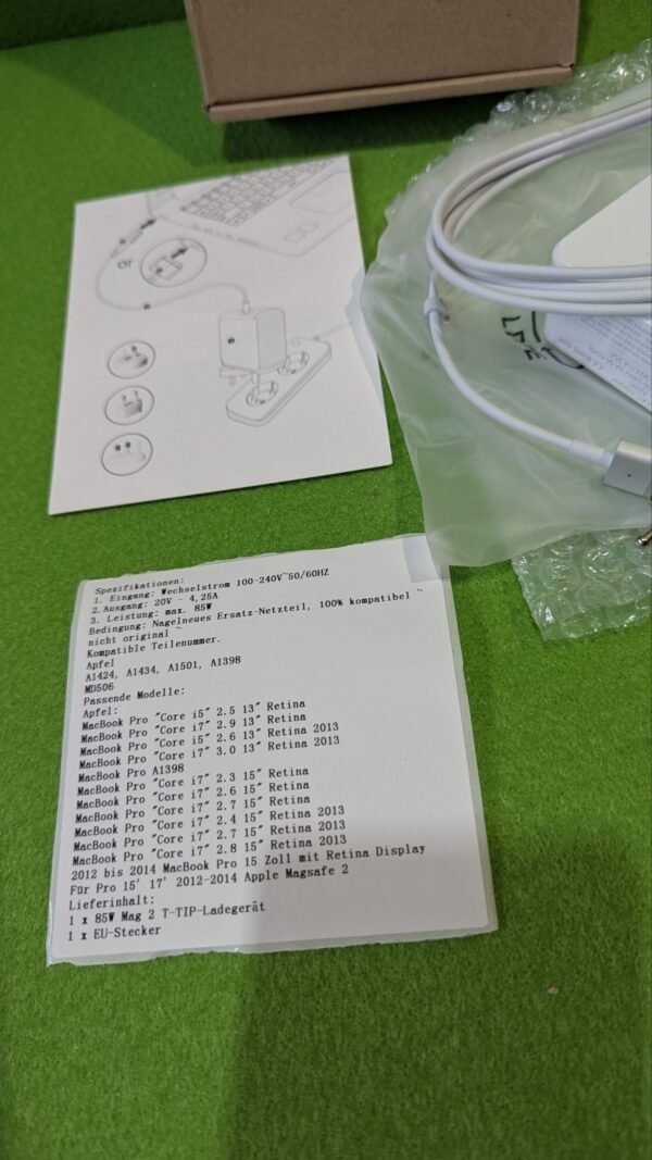 Adaptador Cargador compatible para Apple MacBook de 85W