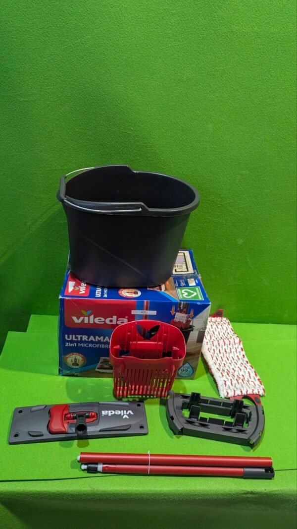 Vileda Ultramax  Mopa de microfibras para Fregar y Cubo con escurridor