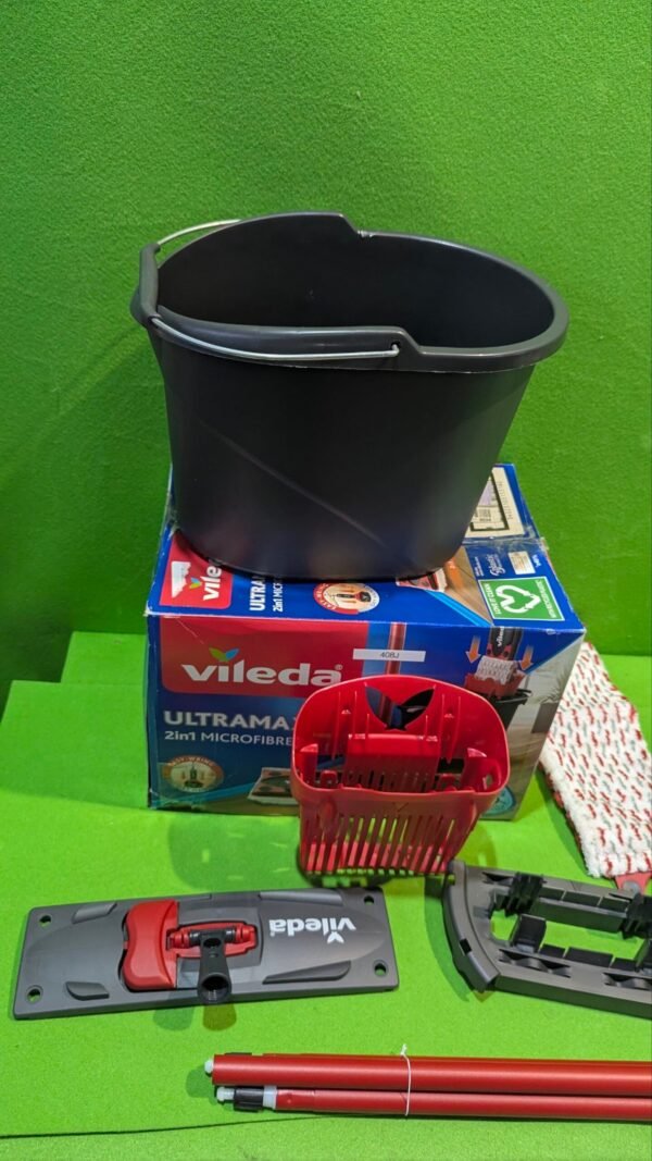 Vileda Ultramax  Mopa de microfibras para Fregar y Cubo con escurridor