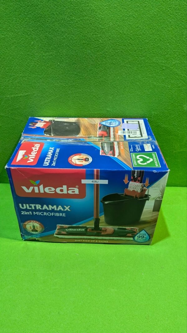 Vileda Ultramax  Mopa de microfibras para Fregar y Cubo con escurridor
