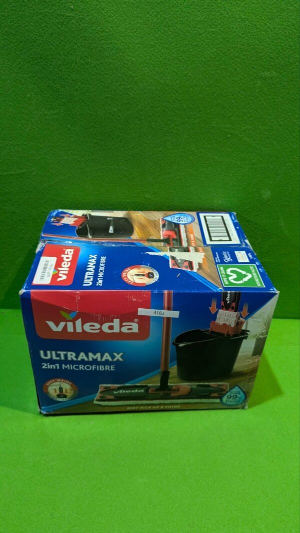Vileda Ultramax  Mopa de microfibras para Fregar y Cubo con escurridor