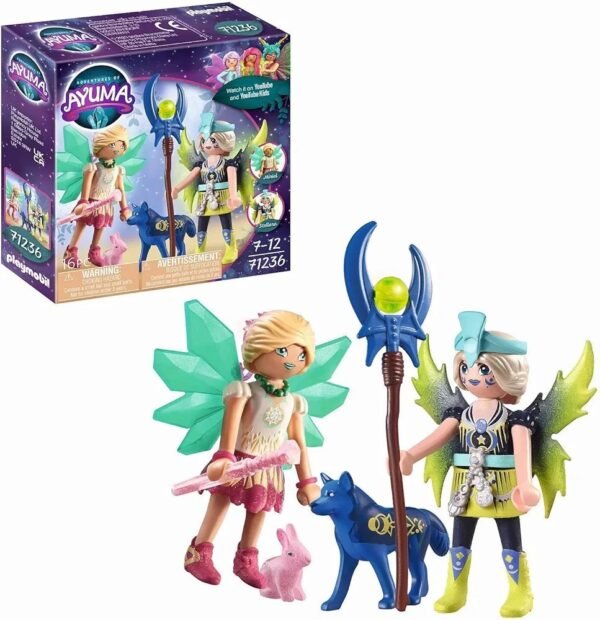 PLAYMOBIL Adventures of Ayuma Crystal y Moon Fairy con Animales del Alma