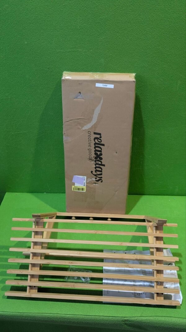 Relaxdays Perchero de Pared de Bambú 35 x 60 x 30 cm