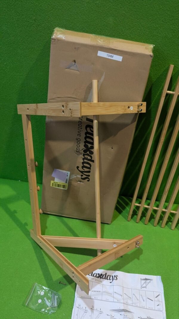 Relaxdays Perchero de Pared de Bambú 35 x 60 x 30 cm