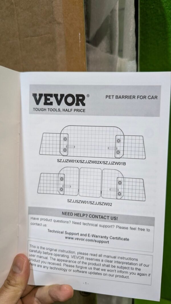 VEVOR Barrera para Perros para el Coche, para el Área Carga del Maletero