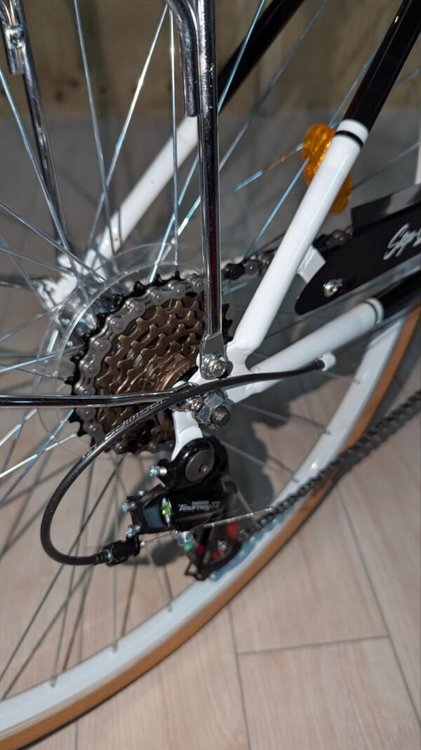 Detalle del cambio trasero de una bicicleta