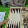 Ajedrez damas y backgammon en estuche, 2 jugadores