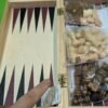 Ajedrez damas y backgammon en estuche, 2 jugadores