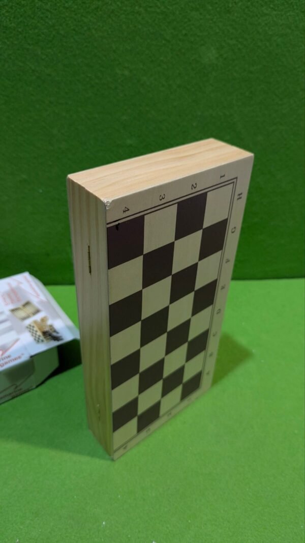 Ajedrez damas y backgammon en estuche, 2 jugadores