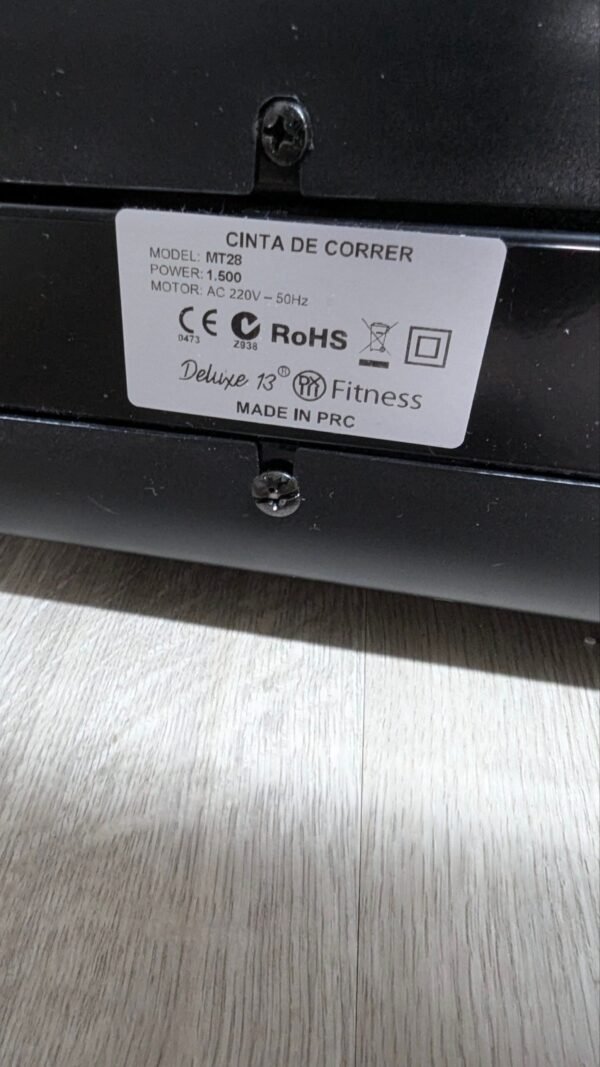 Cinta de Andar y Correr - Motor 1500W 2CV - soporta 150 kg