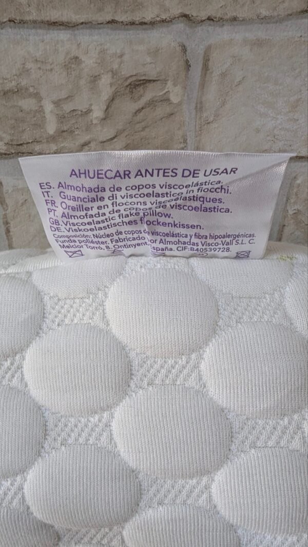 Todocama - Almohada viscoelástica Aloe Vera con Copos 100% viscoelásticos
