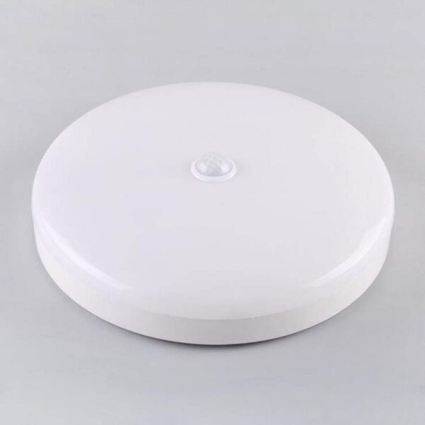 Lámpara de techo LED blanca circular moderna.