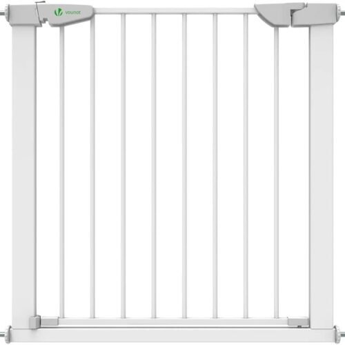 Puerta de seguridad infantil blanca sin instalación